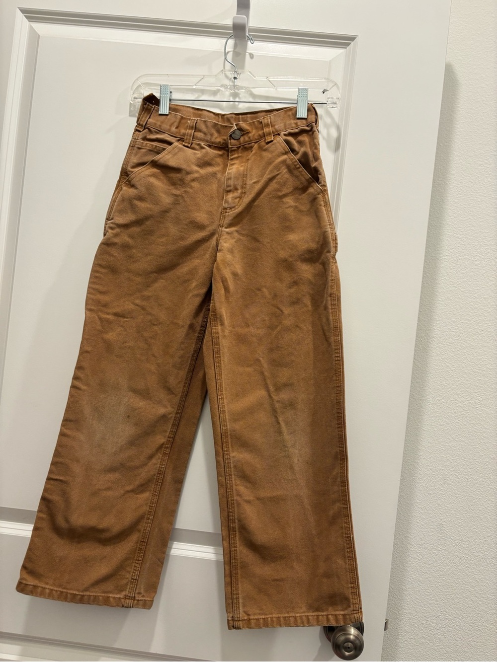 Carhartt Boy’s Tan Relaxed Wide-Leg Work Pants